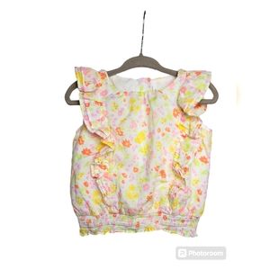 Janie & Jack Floral Sleeveless Top Sz 2T